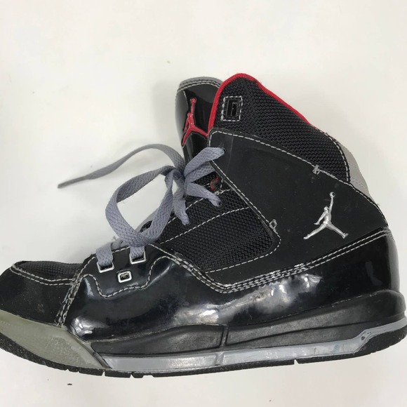 Nike Michael Jordan SC-1 Sneakers Boys Hi Top Lace Up Black Gray Boys Sz 12C - Picture 5 of 9